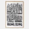 01 - Hong Kong City Art - Pencil Style Art Print - Main - Vertical.jpg