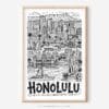 01 - Honolulu City Art - Pencil Style Art - Digital Download - Main.jpg