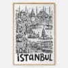 01 - Istanbul City Art - Pencil Style Art Print - Main - Vertical.jpg