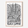 01 - Kuala Lumpur City Art - Pencil Style Art - Digital Download - Main.jpg