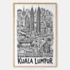 01 - Kuala Lumpur City Art - Pencil Style Art Print - Main - Vertical.jpg