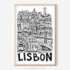 01 - Lisbon City Art - Pencil Style Art - Digital Download - Main.jpg