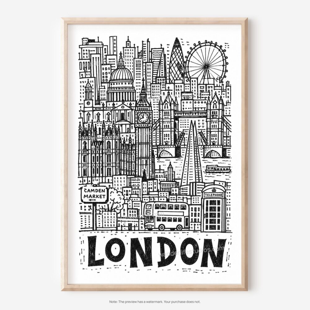 01 - London City Art - Pencil Style Art - Digital Download - Main.jpg 01 - London City Art - Pencil Style Art - Digital Download - Main.jpg