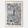 01 - Melbourne City Art - Pencil Style Art Print - Main - Vertical.jpg