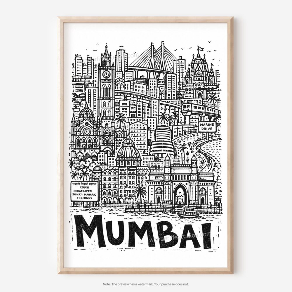 01 - Mumbai City Art - Pencil Style Art - Digital Download - Main.jpg 01 - Mumbai City Art - Pencil Style Art - Digital Download - Main.jpg