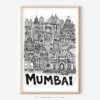 01 - Mumbai City Art - Pencil Style Art - Digital Download - Main.jpg