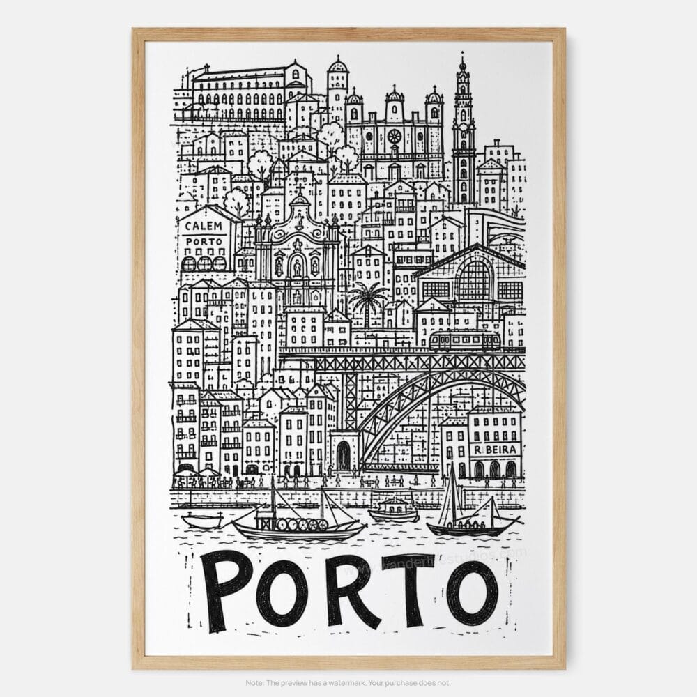 01 - Porto City Art - Pencil Style Art Print - Main - Vertical.jpg 01 - Porto City Art - Pencil Style Art Print - Main - Vertical.jpg