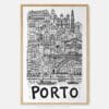 01 - Porto City Art - Pencil Style Art Print - Main - Vertical.jpg