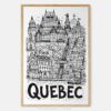 01 - Quebec City Art - Pencil Style Art Print - Main - Vertical.jpg