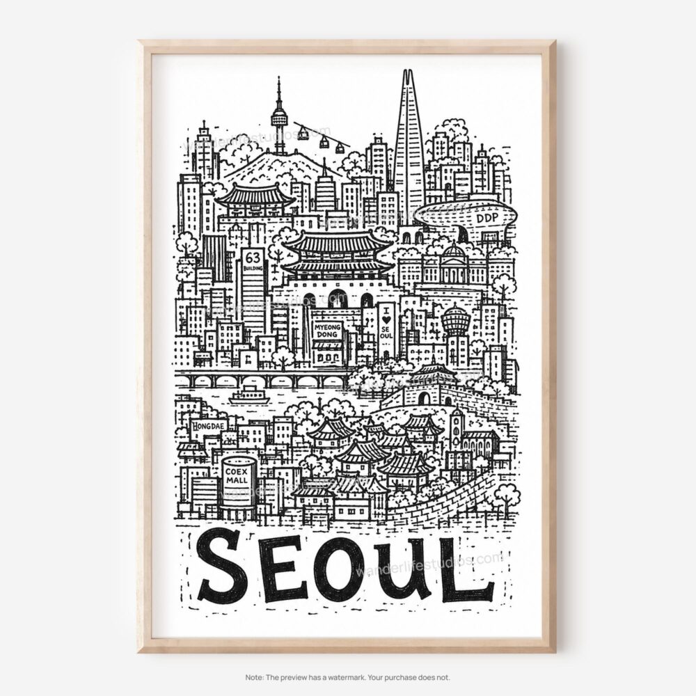 01 - Seoul City Art - Pencil Style Art - Digital Download - Main.jpg 01 - Seoul City Art - Pencil Style Art - Digital Download - Main.jpg