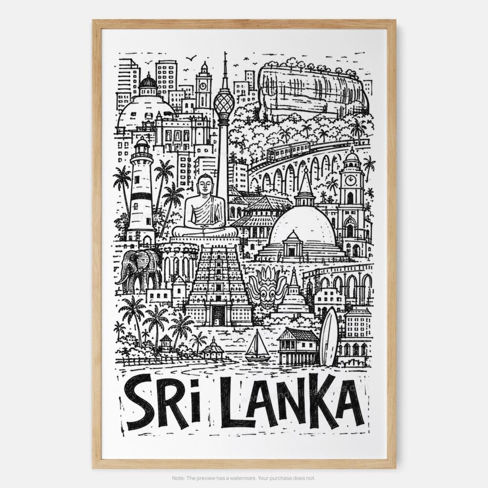 01 - Sri Lanka Travel Art - Pencil Style Art Print - Main - Vertical.jpg 01 - Sri Lanka Travel Art - Pencil Style Art Print - Main - Vertical.jpg