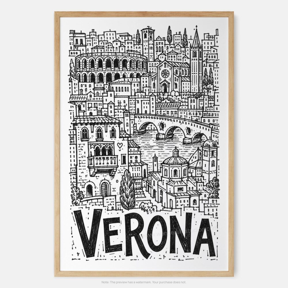 01 - Verona City Art - Pencil Style Art Print - Main - Vertical.jpg 01 - Verona City Art - Pencil Style Art Print - Main - Vertical.jpg