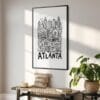 02 - Atlanta City Art - Pencil Style Art - Digital Download - Hallway.jpg