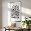 02 - Charlotte City Art - Pencil Style Art - Digital Download - Hallway.jpg