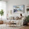 02 - Framed Hawaii Volcanoes National Park Watercolor - Horizontal-36x24 Canvas Print - Scandi Living Room.jpg