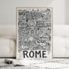 02 - Framed Rome City Art - Pencil Style Art Print leaning against couch - Vertical.jpg