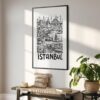 02 - Istanbul City Art - Pencil Style Art - Digital Download - Hallway.jpg