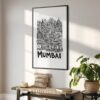 02 - Mumbai City Art - Pencil Style Art - Digital Download - Hallway.jpg