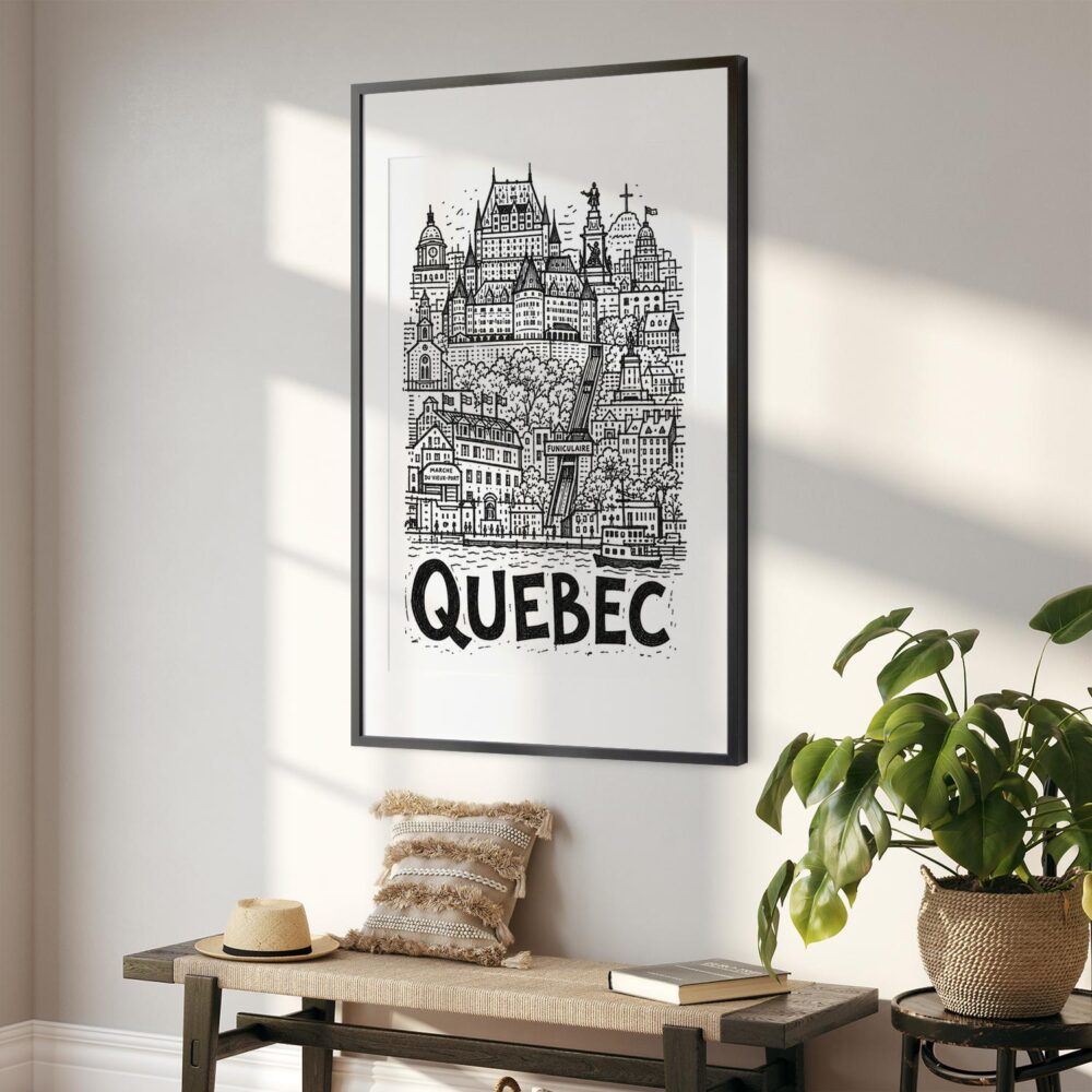 02 - Quebec City Art - Pencil Style Art - Digital Download - Hallway.jpg 02 - Quebec City Art - Pencil Style Art - Digital Download - Hallway.jpg