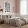 02 - Verona City Art - Pencil Style Art Print in Boho Living Room - Vertical.jpg