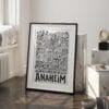 03 - Anaheim City Art - Pencil Style Art - Digital Download - Frame Standing on floor.jpg