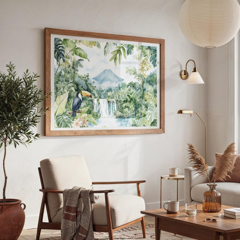 03 - Costa Rica Arenal Volcano Watercolor - Horizontal Art - Digital Download - Boho Living Room 2.jpg 03 - Costa Rica Arenal Volcano Watercolor - Horizontal Art - Digital Download - Boho Living Room 2.jpg