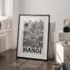 03 - Hanoi City Art - Pencil Style Art - Digital Download - Frame Standing on floor.jpg
