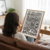 03 - Woman Holding Framed Amsterdam City Art - Pencil Style Art Print - Vertical.jpg
