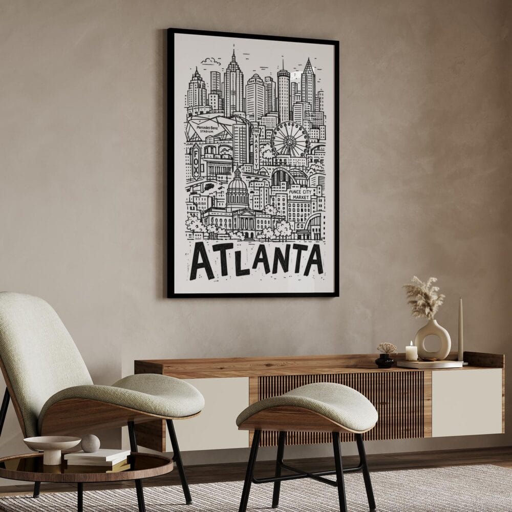 04 - Atlanta City Art - Pencil Style Art - Digital Download - Japandi.jpg 04 - Atlanta City Art - Pencil Style Art - Digital Download - Japandi.jpg