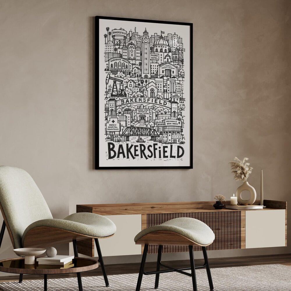 04 - Bakersfield City Art - Pencil Style Art - Digital Download - Japandi.jpg 04 - Bakersfield City Art - Pencil Style Art - Digital Download - Japandi.jpg