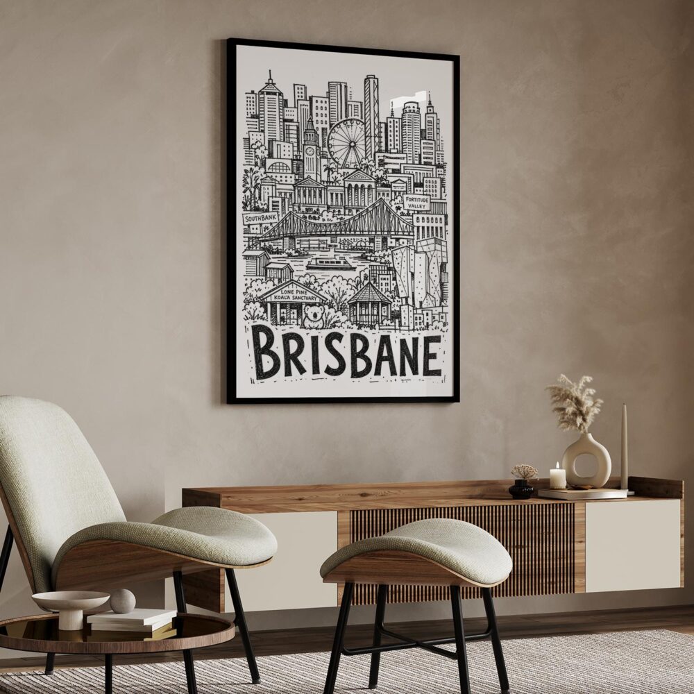 04 - Brisbane City Art - Pencil Style2 Art - Digital Download - Japandi.jpg 04 - Brisbane City Art - Pencil Style2 Art - Digital Download - Japandi.jpg