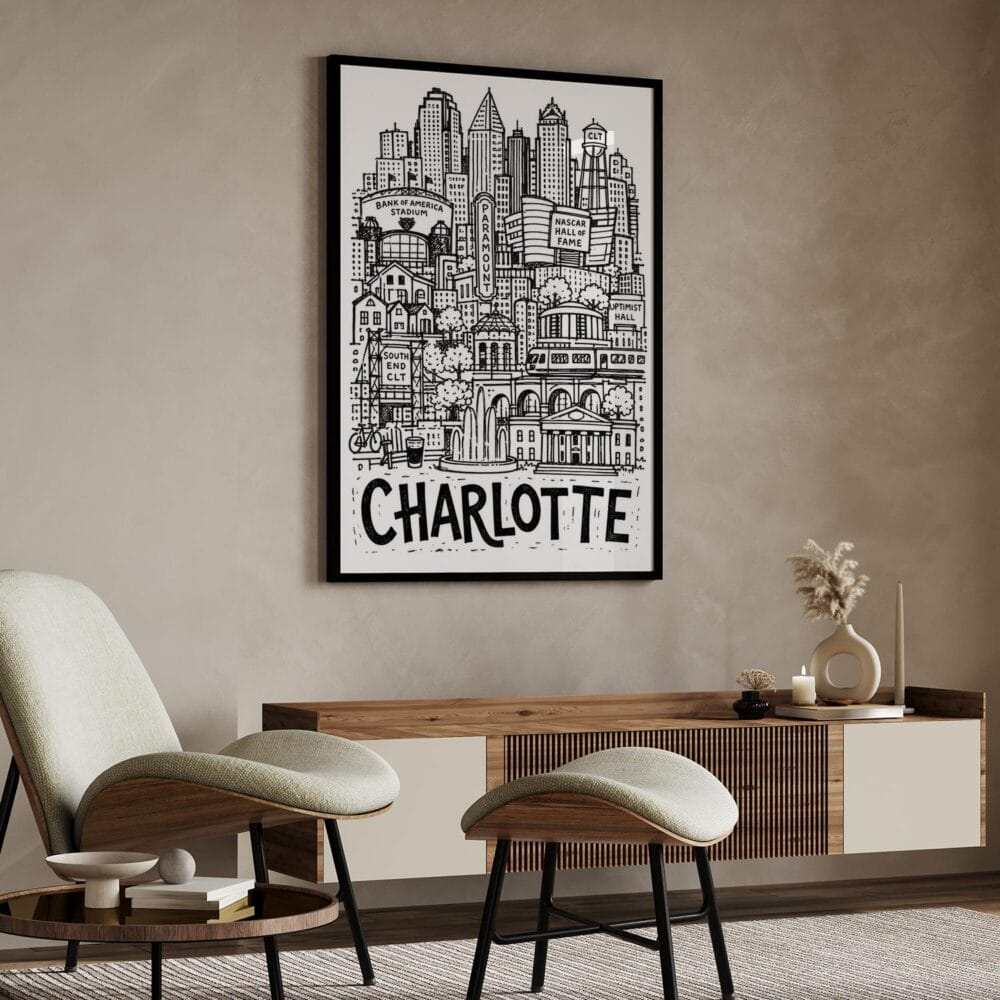 04 - Charlotte City Art - Pencil Style Art - Digital Download - Japandi.jpg 04 - Charlotte City Art - Pencil Style Art - Digital Download - Japandi.jpg