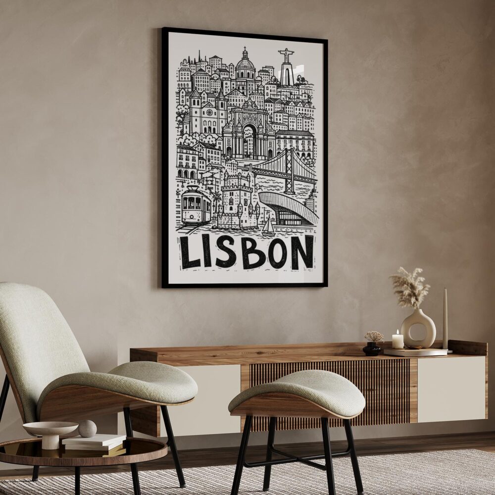 04 - Lisbon City Art - Pencil Style Art - Digital Download - Japandi.jpg 04 - Lisbon City Art - Pencil Style Art - Digital Download - Japandi.jpg