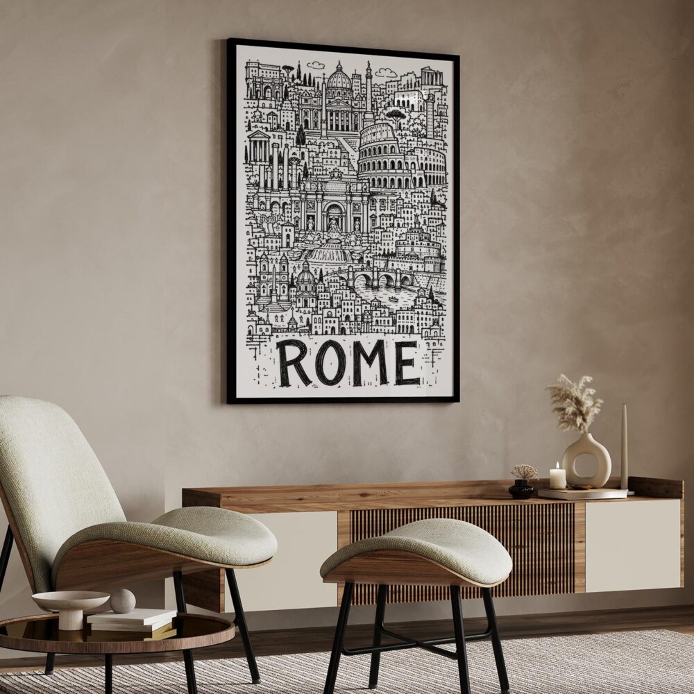 04 - Rome City Art - Pencil Style Art - Digital Download - Japandi.jpg 04 - Rome City Art - Pencil Style Art - Digital Download - Japandi.jpg