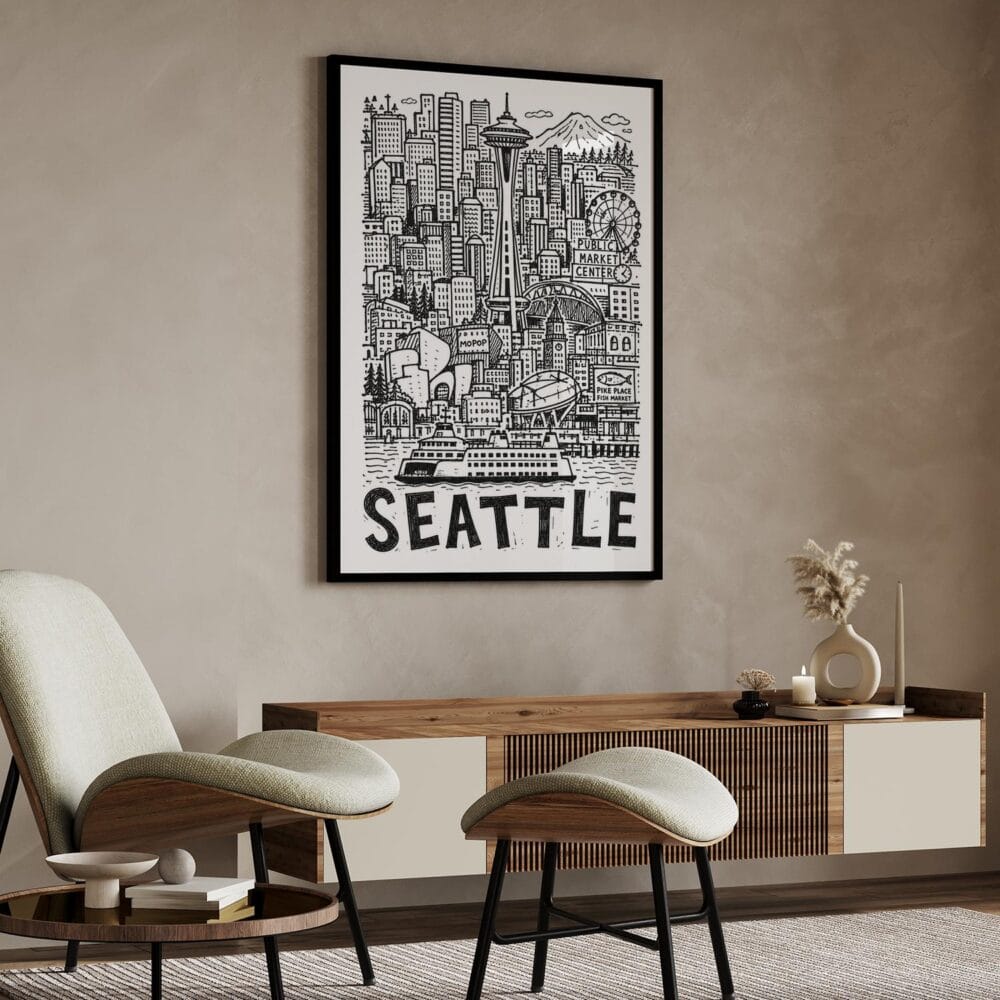 04 - Seattle City Art - Pencil Style Art - Digital Download - Japandi.jpg 04 - Seattle City Art - Pencil Style Art - Digital Download - Japandi.jpg