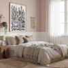 04 - Shanghai City Art - Pencil Style Art Print in Boho Living Room - Vertical.jpg