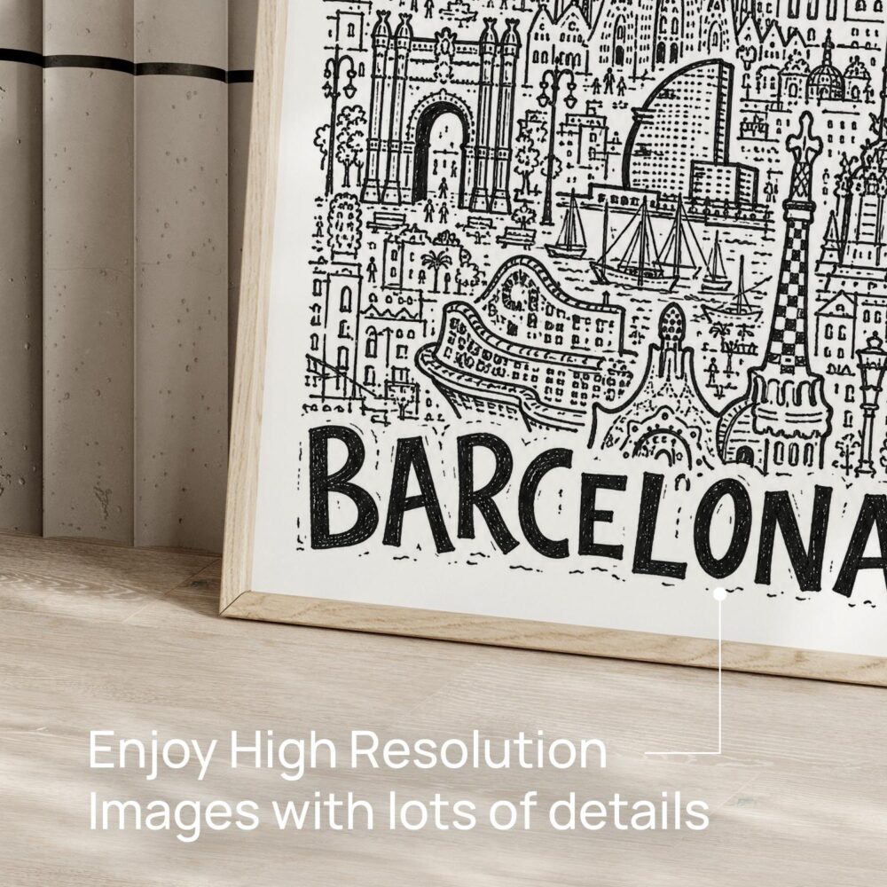 05 - Barcelona City Art - Pencil Style Art - Digital Download - Detail Zoom.jpg 05 - Barcelona City Art - Pencil Style Art - Digital Download - Detail Zoom.jpg