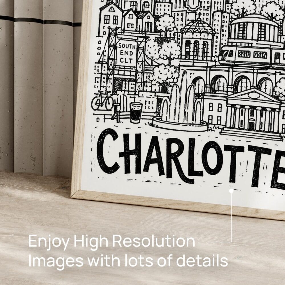 05 - Charlotte City Art - Pencil Style Art - Digital Download - Detail Zoom.jpg 05 - Charlotte City Art - Pencil Style Art - Digital Download - Detail Zoom.jpg