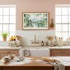 05 - Framed Costa Rica Arenal Volcano Watercolor - Horizontal-36x24 Art Print in Farmhouse style Kitchen.jpg