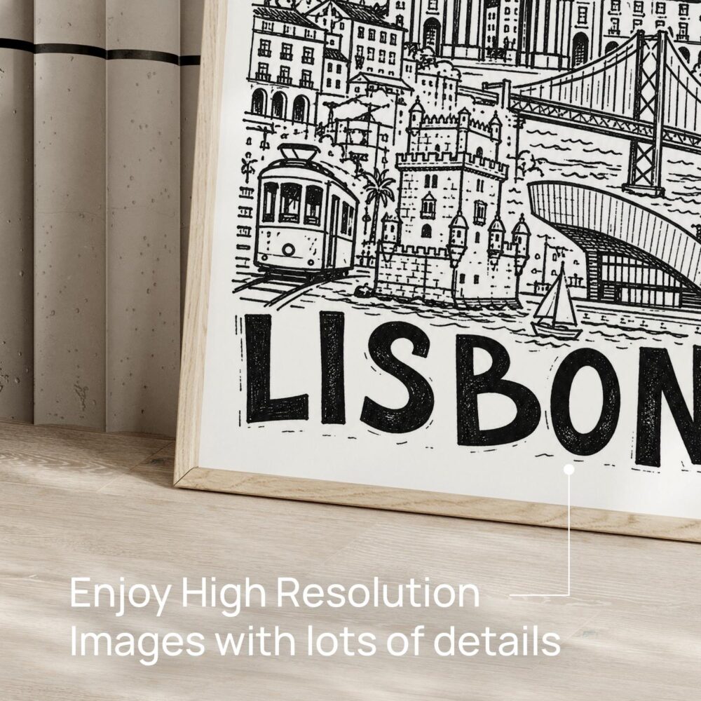 05 - Lisbon City Art - Pencil Style Art - Digital Download - Detail Zoom.jpg 05 - Lisbon City Art - Pencil Style Art - Digital Download - Detail Zoom.jpg