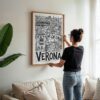 05 - Woman Hanging Framed Verona City Art - Pencil Style Art Print - Vertical.jpg