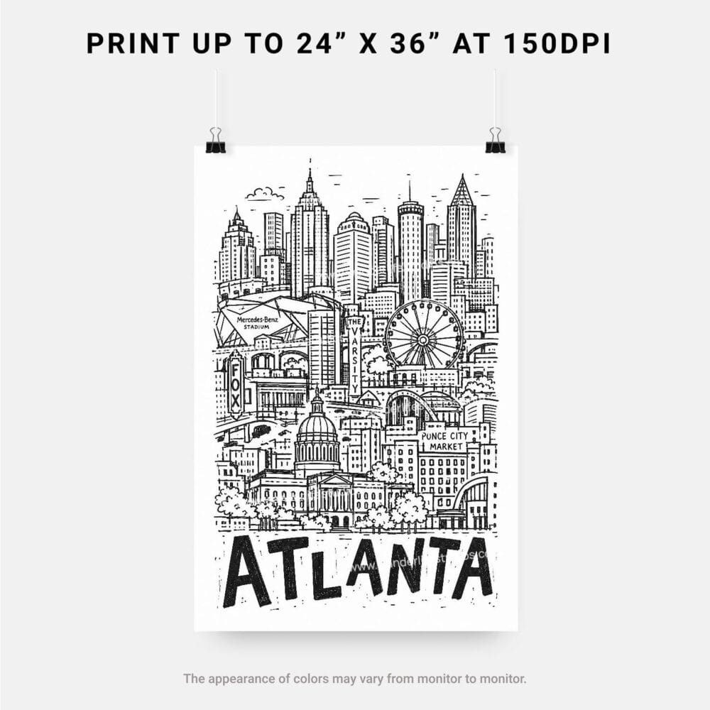 06 - Atlanta City Art - Pencil Style Art - Digital Download - Print Size.jpg 06 - Atlanta City Art - Pencil Style Art - Digital Download - Print Size.jpg