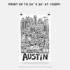 06 - Austin City Art - Pencil Style Art - Digital Download - Print Size.jpg