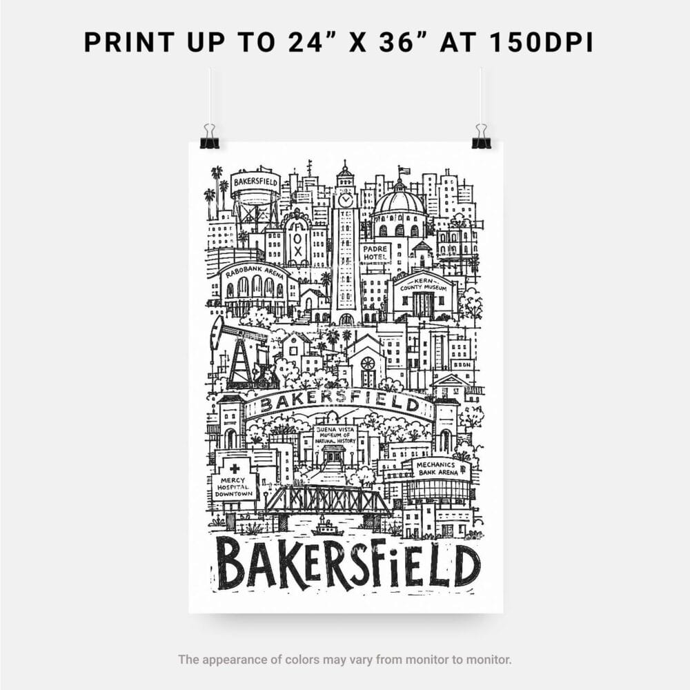06 - Bakersfield City Art - Pencil Style Art - Digital Download - Print Size.jpg 06 - Bakersfield City Art - Pencil Style Art - Digital Download - Print Size.jpg