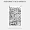 06 - Bakersfield City Art - Pencil Style Art - Digital Download - Print Size.jpg