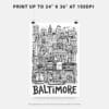 06 - Baltimore City Art - Pencil Style Art - Digital Download - Print Size.jpg