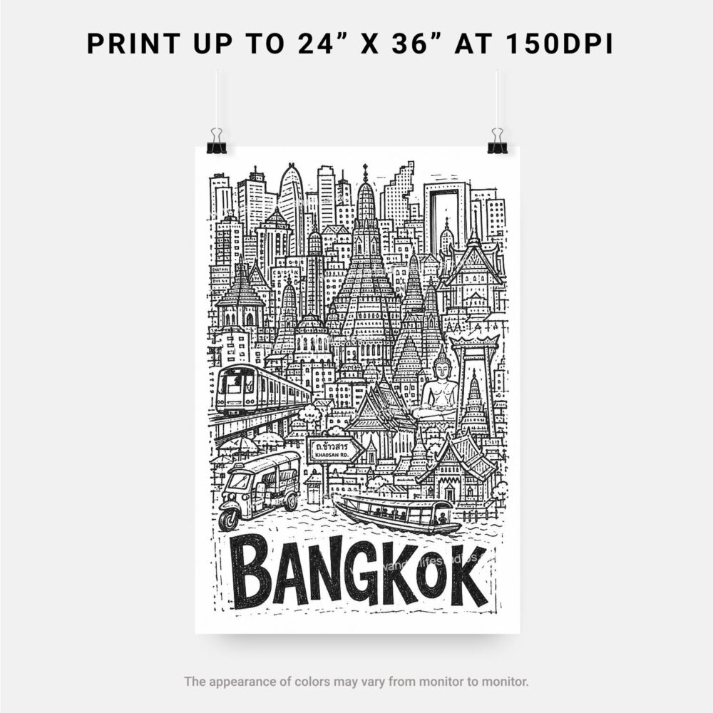 06 - Bangkok City Art - Pencil Style Art - Digital Download - Print Size.jpg 06 - Bangkok City Art - Pencil Style Art - Digital Download - Print Size.jpg