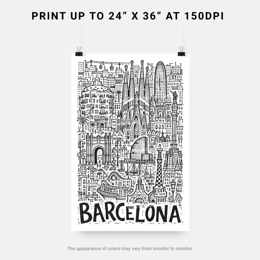 06 - Barcelona City Art - Pencil Style Art - Digital Download - Print Size.jpg 06 - Barcelona City Art - Pencil Style Art - Digital Download - Print Size.jpg