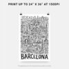 06 - Barcelona City Art - Pencil Style Art - Digital Download - Print Size.jpg