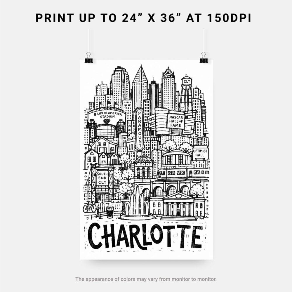 06 - Charlotte City Art - Pencil Style Art - Digital Download - Print Size.jpg 06 - Charlotte City Art - Pencil Style Art - Digital Download - Print Size.jpg